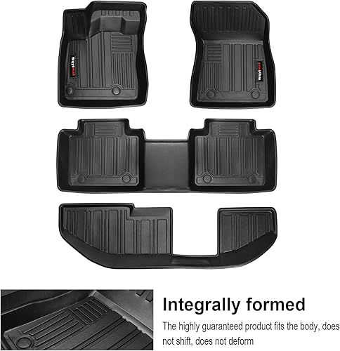 Miniatura 3 de Wqyimat Ajuste personalizado para Mitsubishi Outlander 2022, 2023, 2024, para todo tipo de clima, juego completo de alfombrillas de goma negras (no
