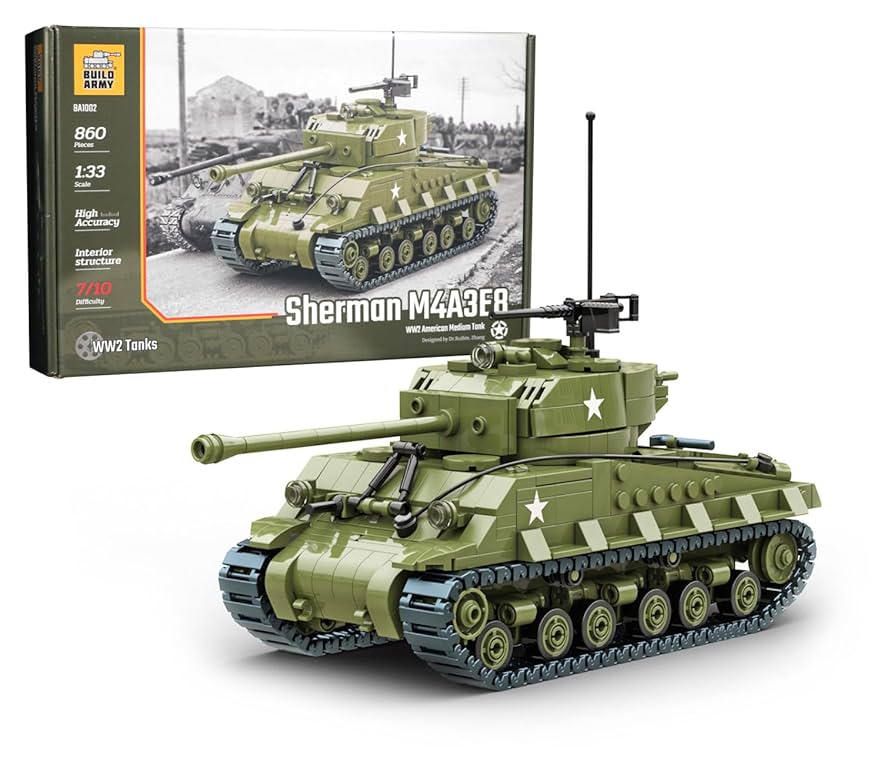 Amazon.co.jp: Buildarmy WW2 USA シャーマン M4A3E8 Easy8