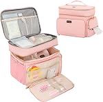 Sac de pompe à sein compatible avec Spectra S1/S2, Housse de transport pour pompe à double-couche avec tissu imperméable pour l'allaitement, sacs de stockage de lait portable au travail, voyage et extérieur, sac seulement