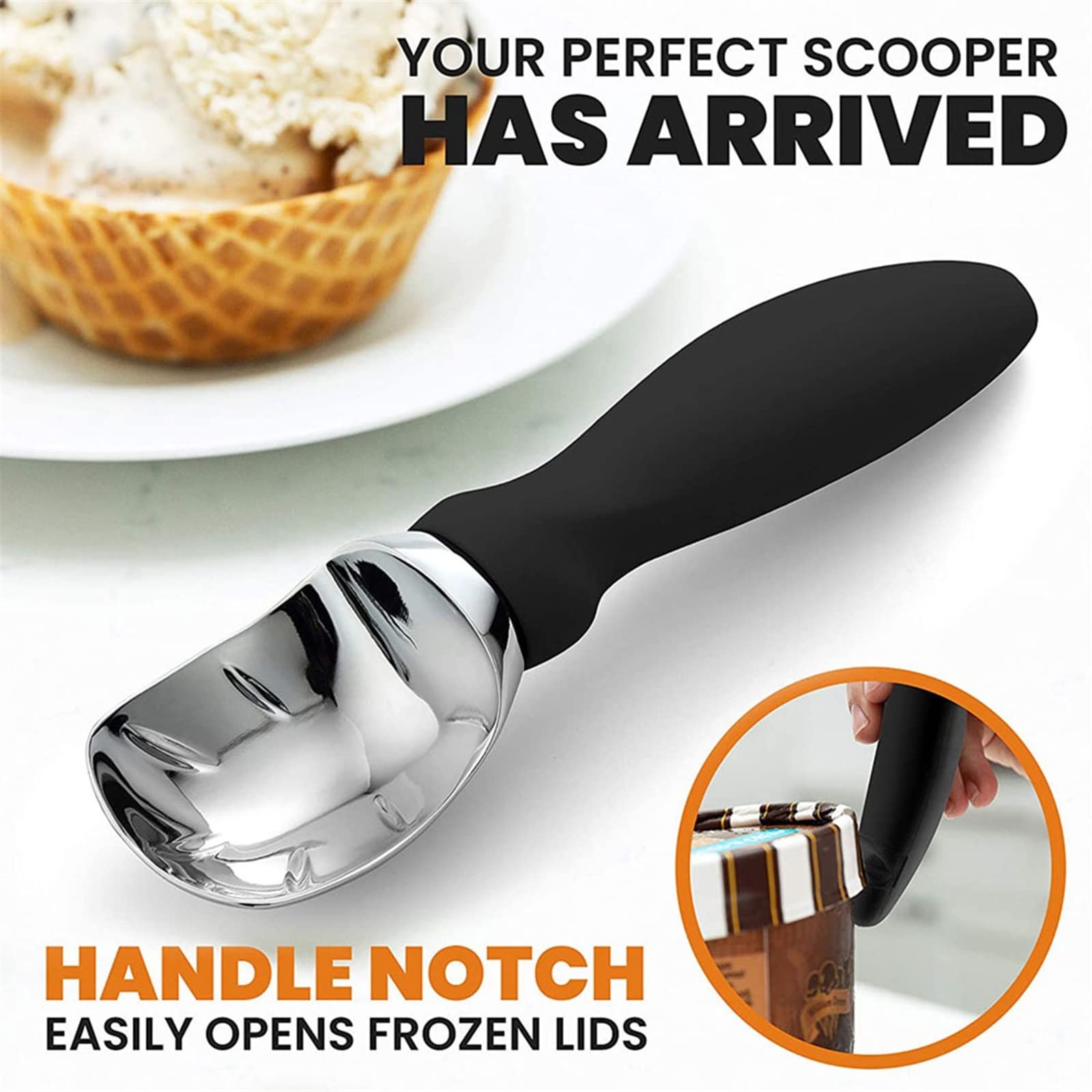 JINGYAN Cuillères à glace Ice Cream Scoop Antiskid Alloy Fruit