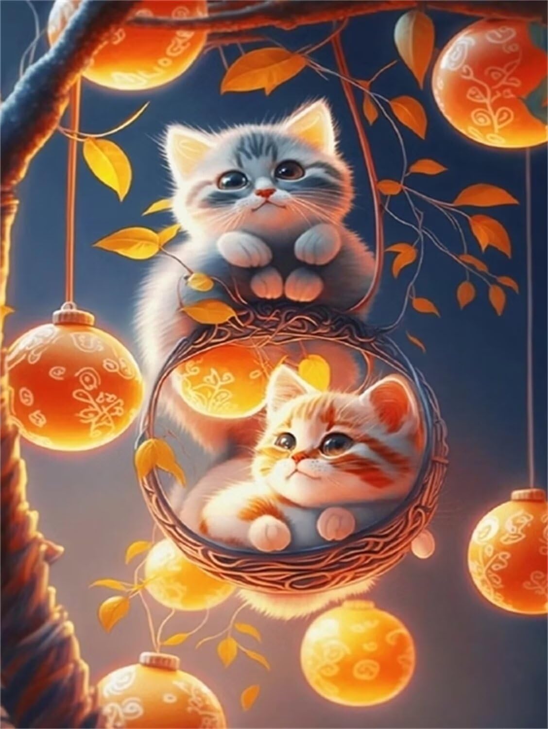 Peinture broderie diamant kit complet de chat mignon pour décoration murale de salon