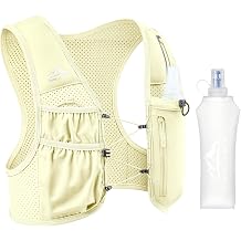 Zelvot Running Vest for Women Men, US Patent, Adjustable Chest Straps Running Hydration Vest with 500ml Soft Flask, Lightweight Reflective Hydration Backpack for Marathon