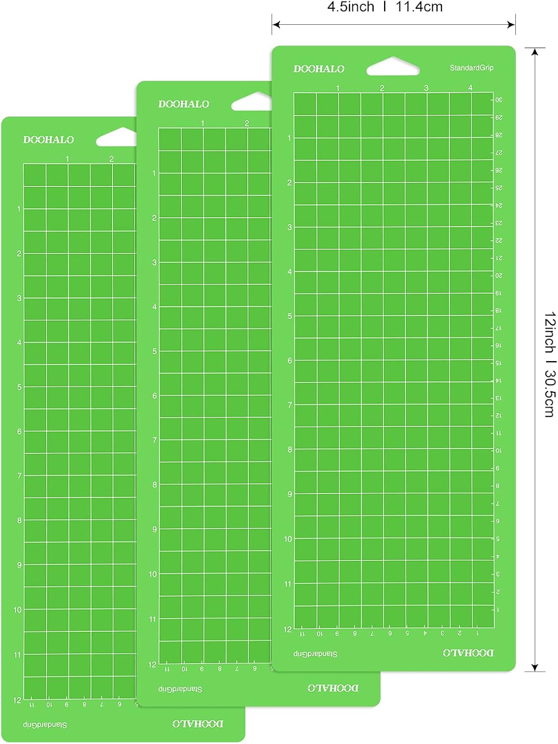 DOOHALO Cutting Mat for Cricut Joy Machine 3 Packs Replacement Adhesive Cut Mats for Cricut Joy Green Color for StandardGrip