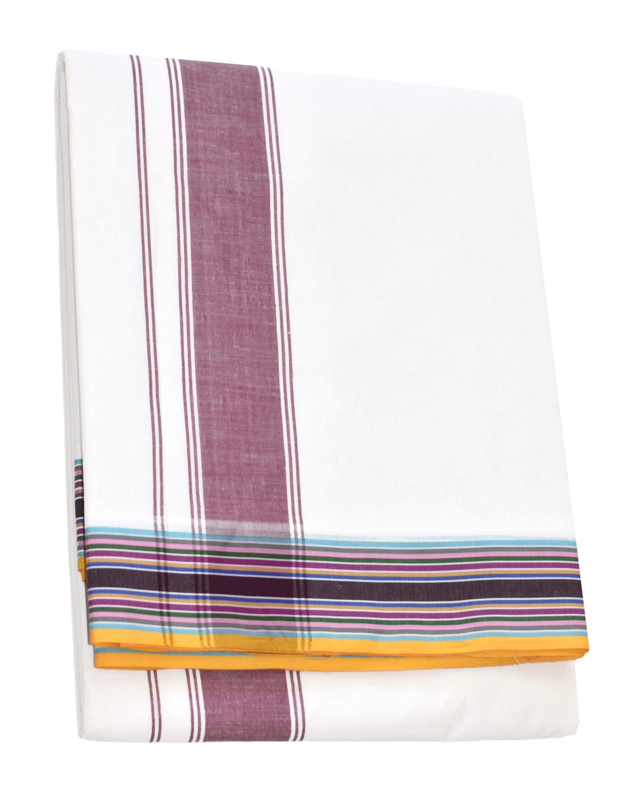 tuni mani Thillana Vari Panchakajam 9X5 Polycotton Dhoti with Towel/Size: 4.0m Dhoti, 2.25m Towel-picture-16