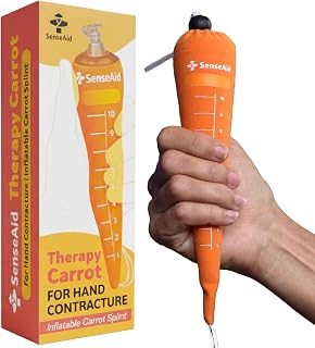 SenseAid Hand Contracture Therapy Carrot | First Stage Hand Splint For Straightening Fingers With Dupuytren's Contracture, Gradual Finger Separator For Hands