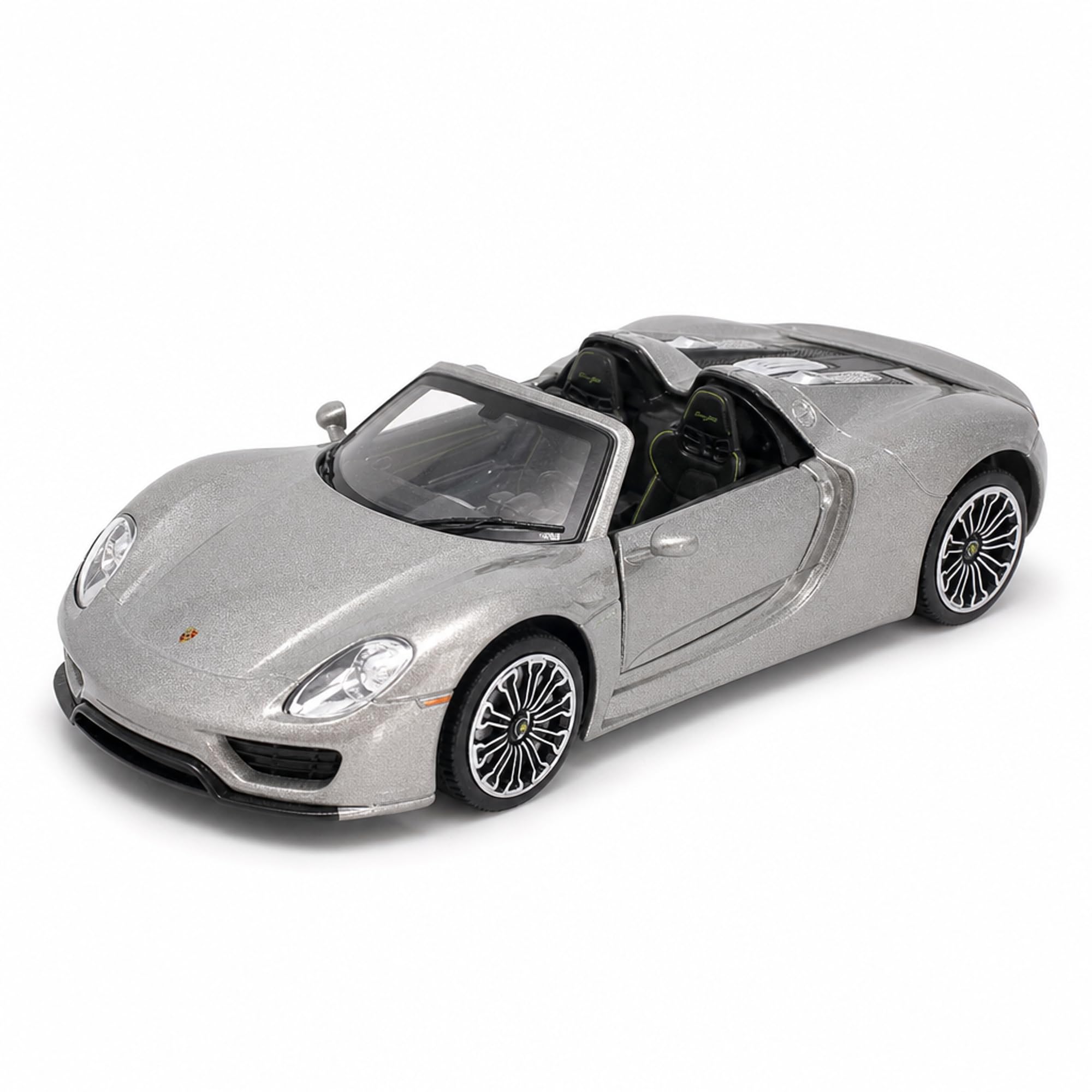 Wizplex MSZ Porsche 918 Spyder 1:43 Scale Officially Licensed Die Cast Metal Car — Pull Back Open-Top Hypercar with Openable Front Doors, Collectible Showpiece for Kids 6+ & Car Enthusiasts-image-17