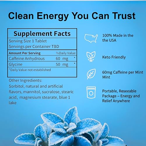 Miniatura 6 de Mentas con cafeína de Rally, 60 miligramos, energía instantánea, aliento fresco, cafeinada, 0 azúcar, menta natural, canela, paquete variado de