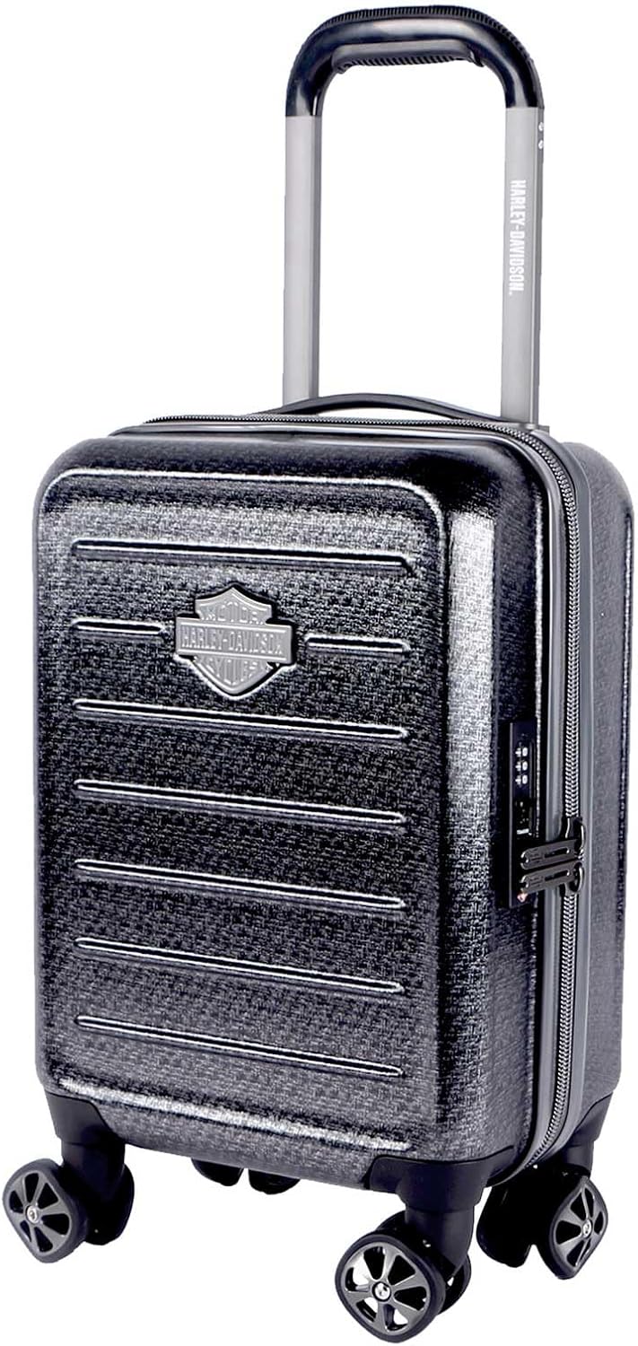 Harley-Davidson 17 in. Cruiser Hard Sided Expandable Wheeling Luggage, Charcoal
