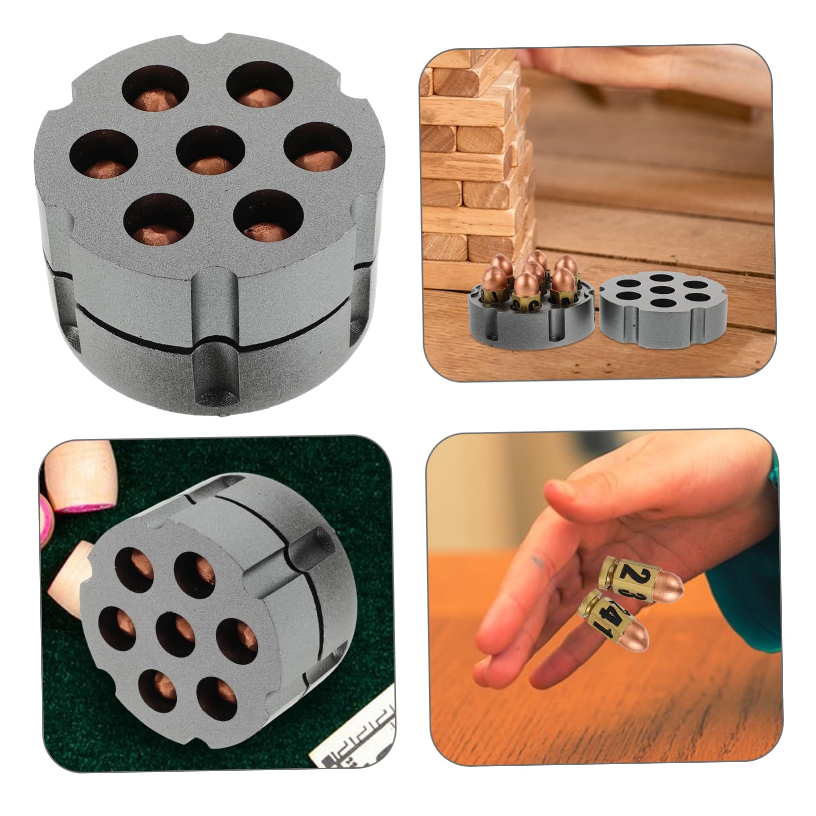 Toyvian Set di Dadi da Gioco di Ruolo in Resina, con Base, Numeri Grandi, Leggeri e Portatili, per Giochi da Tavolo e Feste