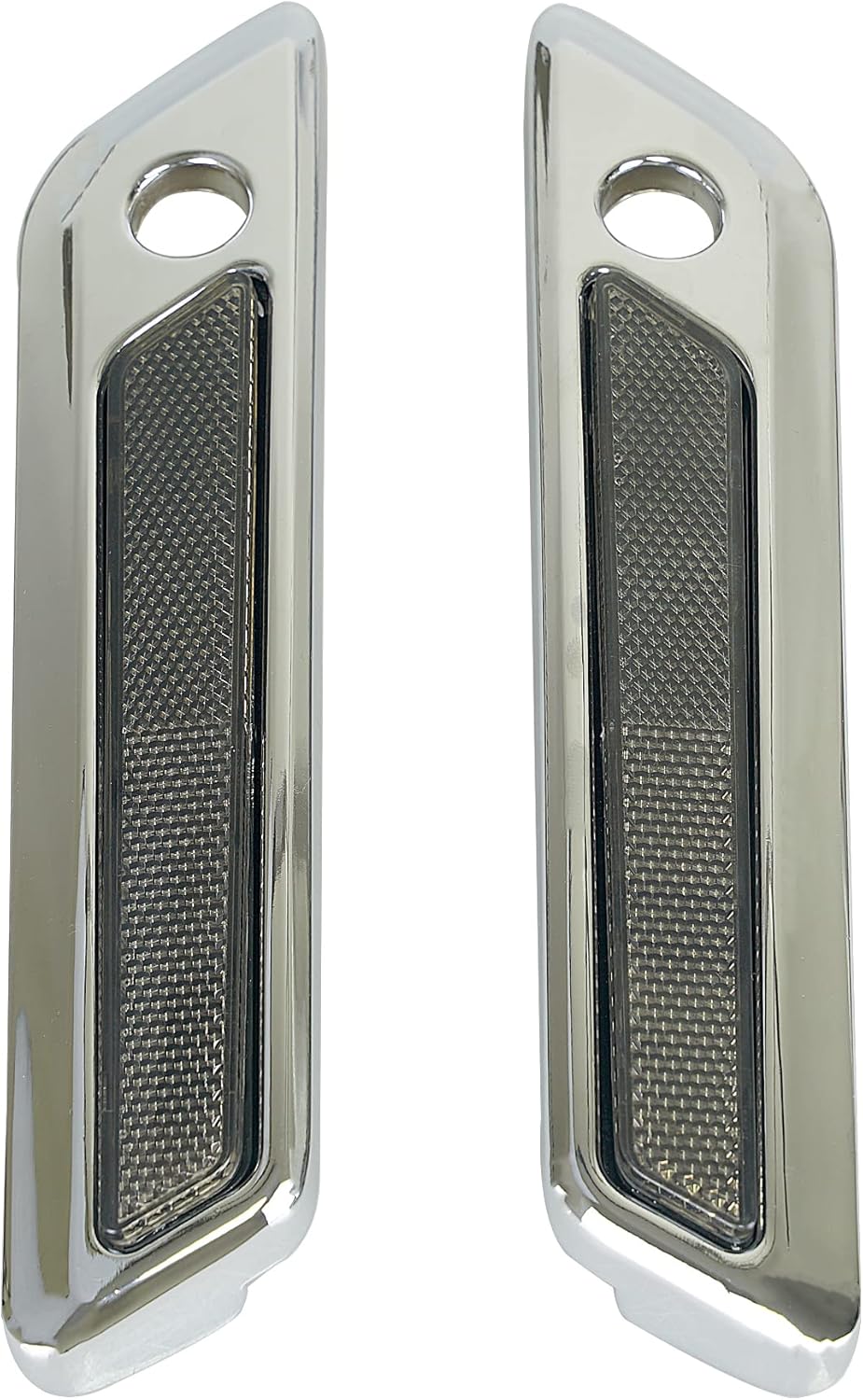 Saddlebag Hinge Latch Covers Fit for Harley 2014-2023 Touring Street Electra Road Glide King FLHX FLHR FLTRX FLTRX Ultra FLTRU FLHTCU FLHTKSE (Chrome+Gray)