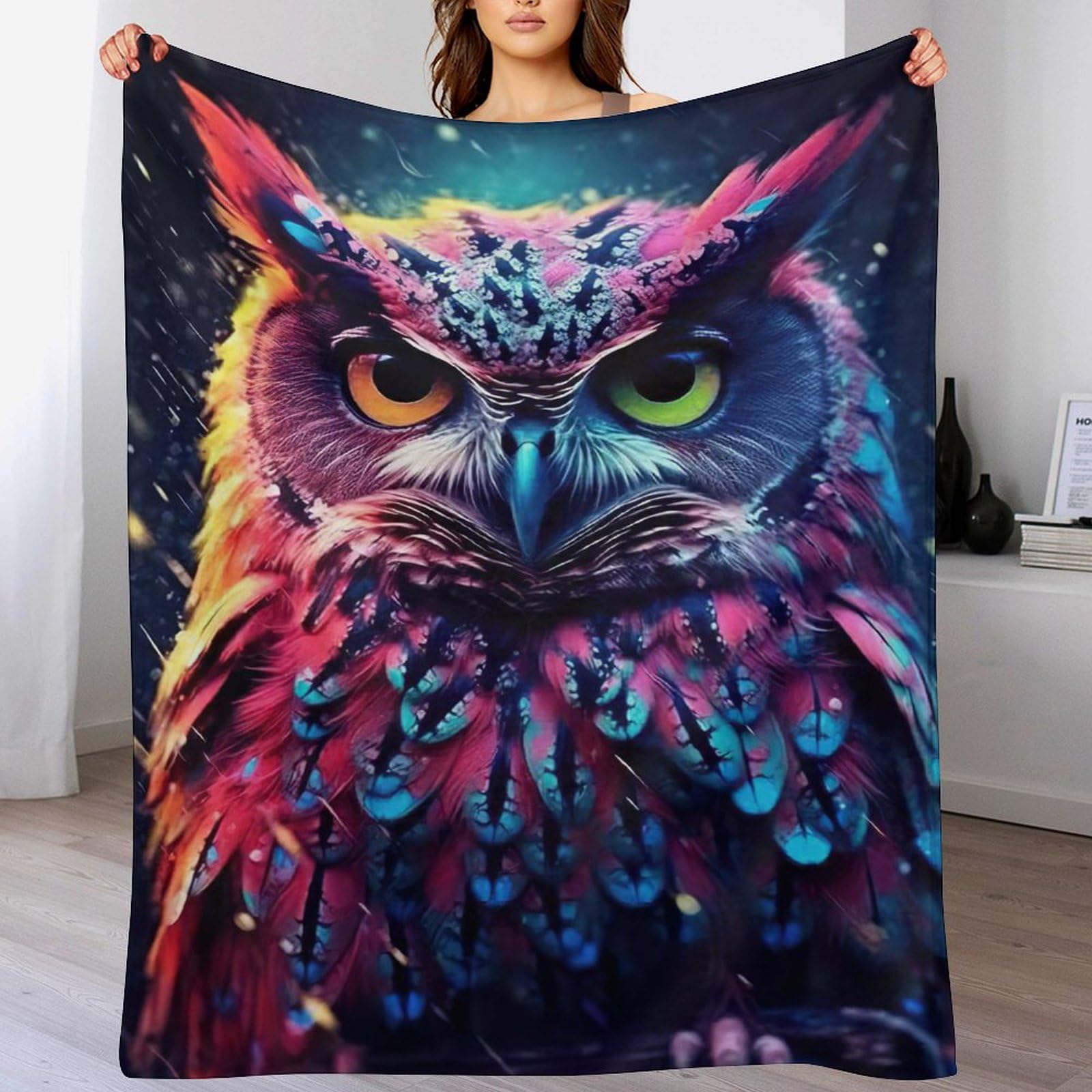 Couverture de salon en flannel Hibou le jeté de canapé idéal