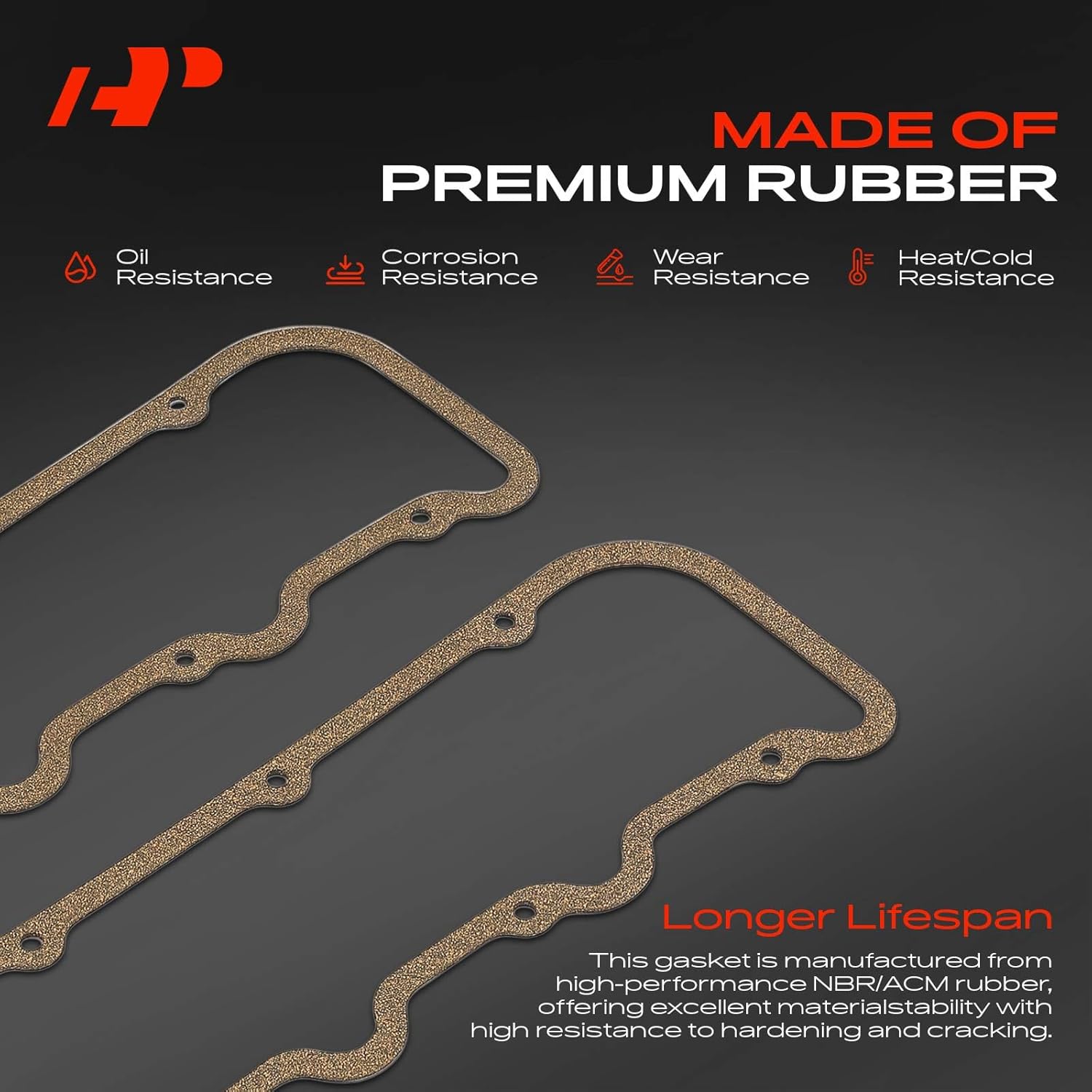 A-Premium Engine Valve Cover Gasket Set Compatible with Chevrolet, GMC, Hummer, AM General, Workhorse, Workhorse Custom Chassis - Tahoe, Blazer, C10 C20 C1500 C2500 Suburban, C30, C3500, B7, Express