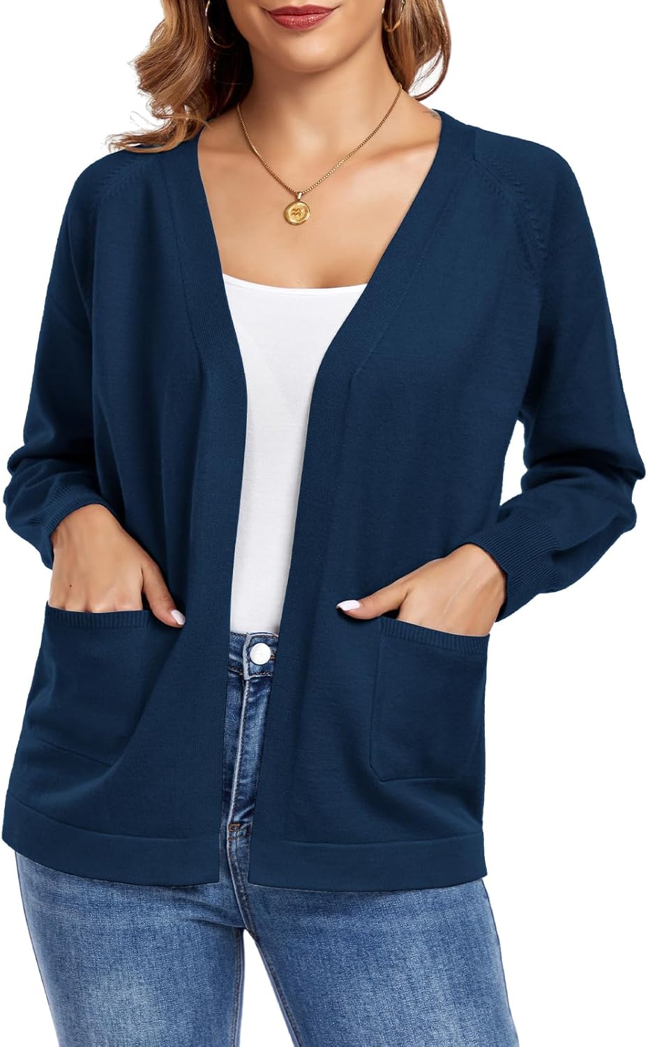 TownCat Women’s Knit Cardigan Sweaters with Pocket Lightweight Long Sleeve Open Front Cardigans