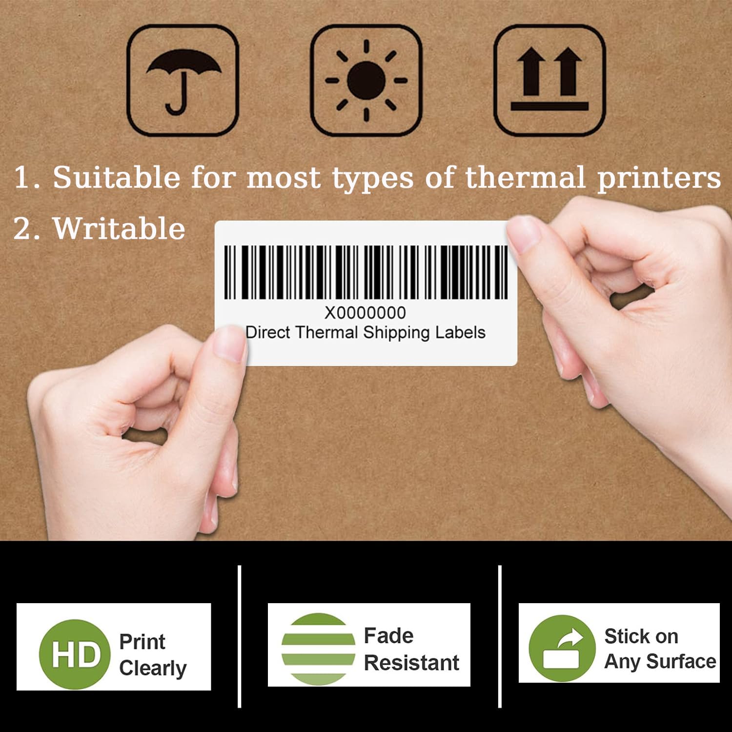 Etichette Termiche 38x25 Mm | 6 Rotoli/7800 Etichette, Perforate, Per Stampanti Zebra - Foto 4