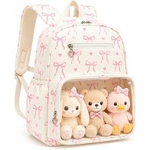LEDAOU Backpack for Girls Ages 4-8 -Cute 15" Kids Backpacks for Girls, Corduroy Kindergarten Elementary Bookbag with See-Through Front Pocket