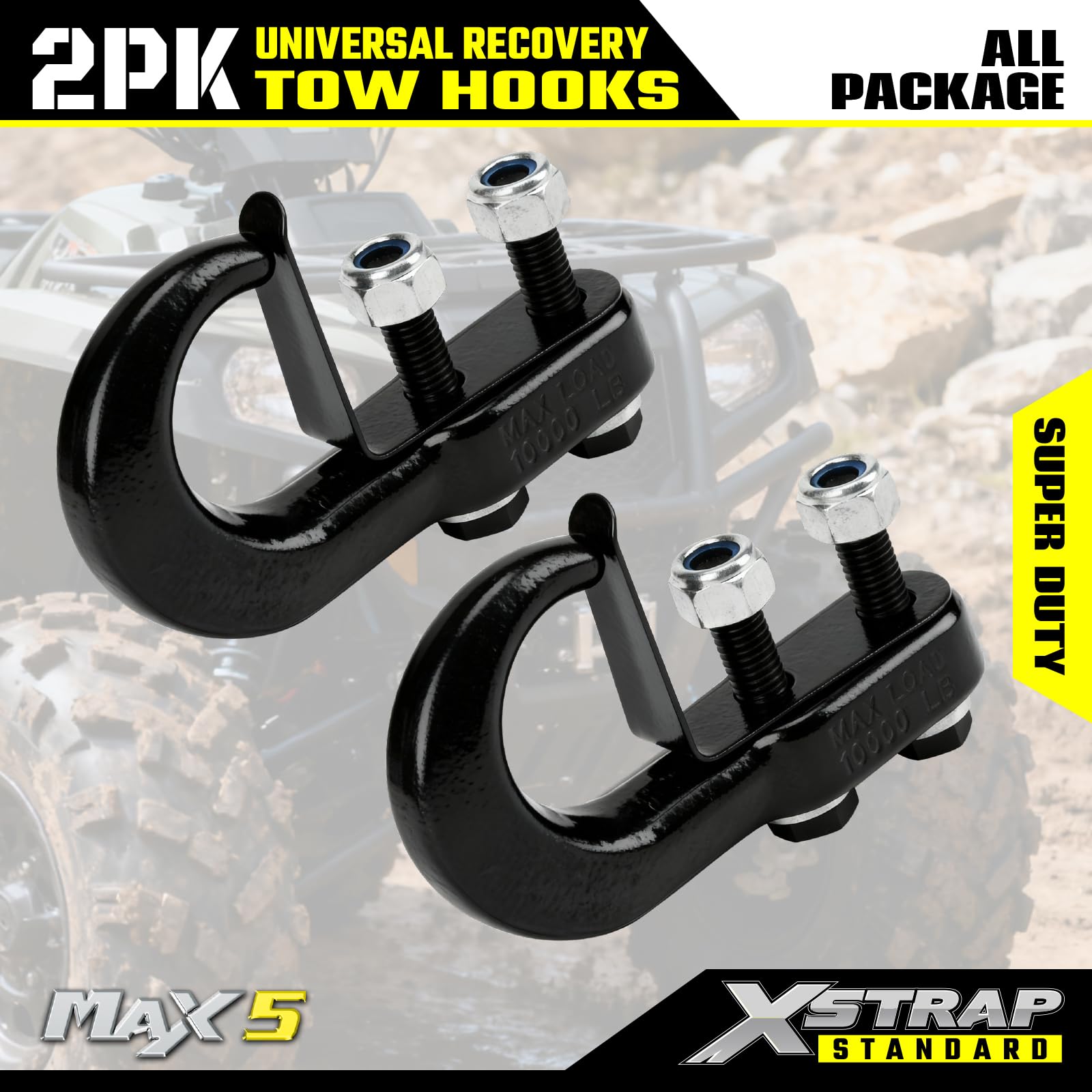 XSTRAP 2PK uniwersalne haki holownicze, 4,535.9 kg