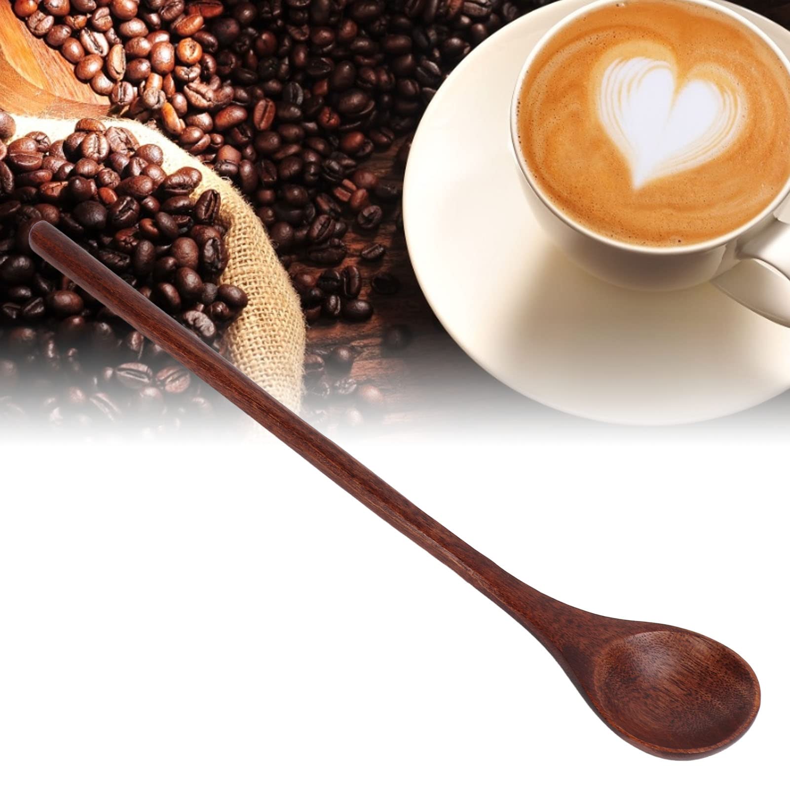 Hztyyier Ensemble De Cuillères En Bois Cuillères à Café Cuillère à Café Longue Poignée Miel Vaisselle Cuillère à Remuer Kit Plateaux De Mélange Other Collectibles Other Collectibles