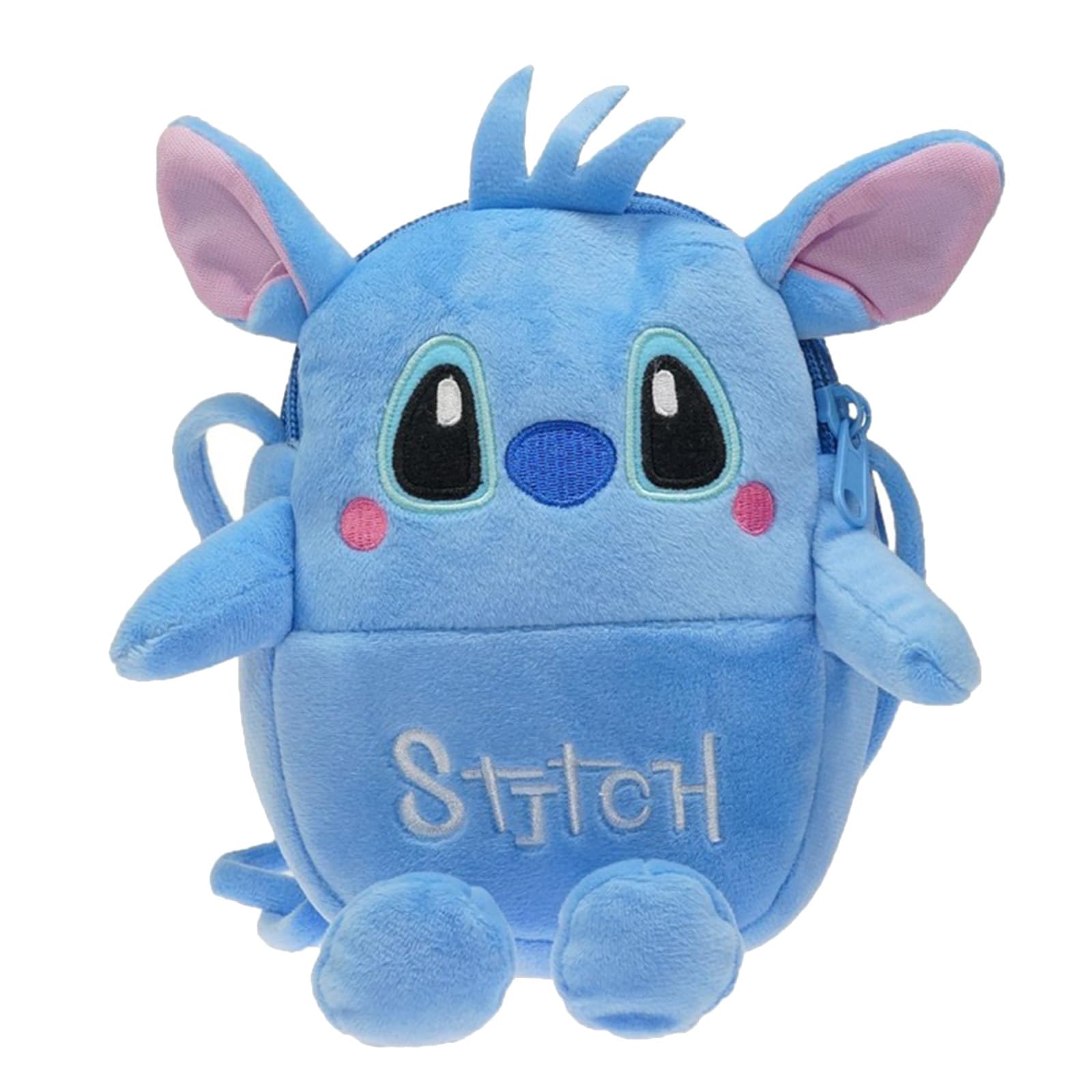 Cartoon Makeup Bag simyron Cartoon Plush Satchel Cartoon Plush Makeup Bag Blue Gifts Cartoon Plush satchelfor Student Teen 19 * 4 * 10cm