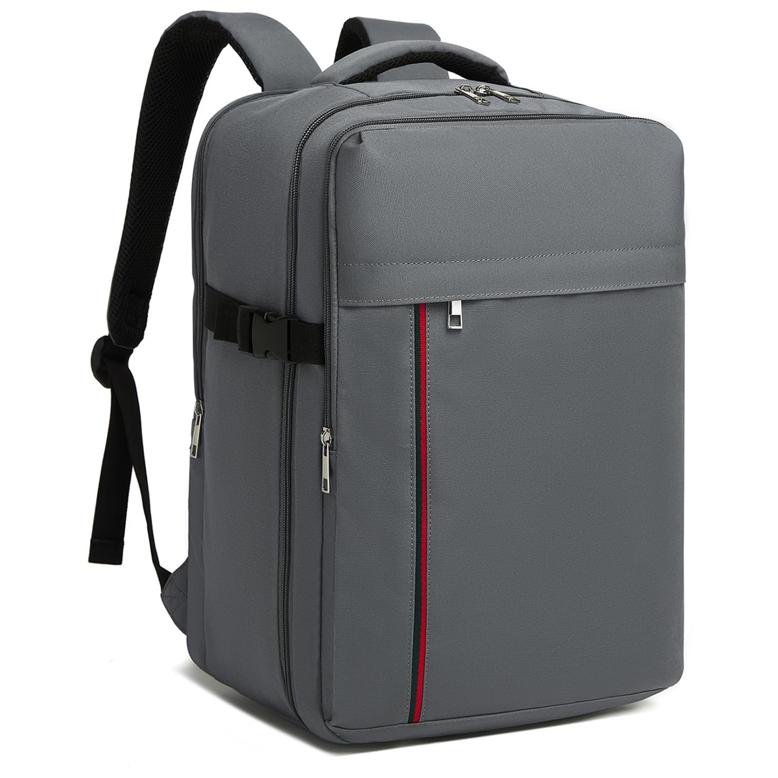 Kono Women's Grey Cabin Bags 40X20x25 For Ryanair, Travel Backpack With Cable Hole Underseat Carry-Ons Hand Luggage Backpack 20L Lightweight Laptop Rucksack For & Men
