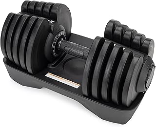 TREXO Adjustable Dumbbell 18-40 kg Weight Regulation with Rotary Knob Adjustable Iron Dumbbell for Fitness Exercises Adjus…