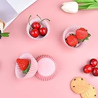 Vista 6 de Forros para cupcakes para hornear, 100 forros para magdalenas, tazas de papel estándar para hornear, envoltorios de cupcakes antiadherentes, vasos