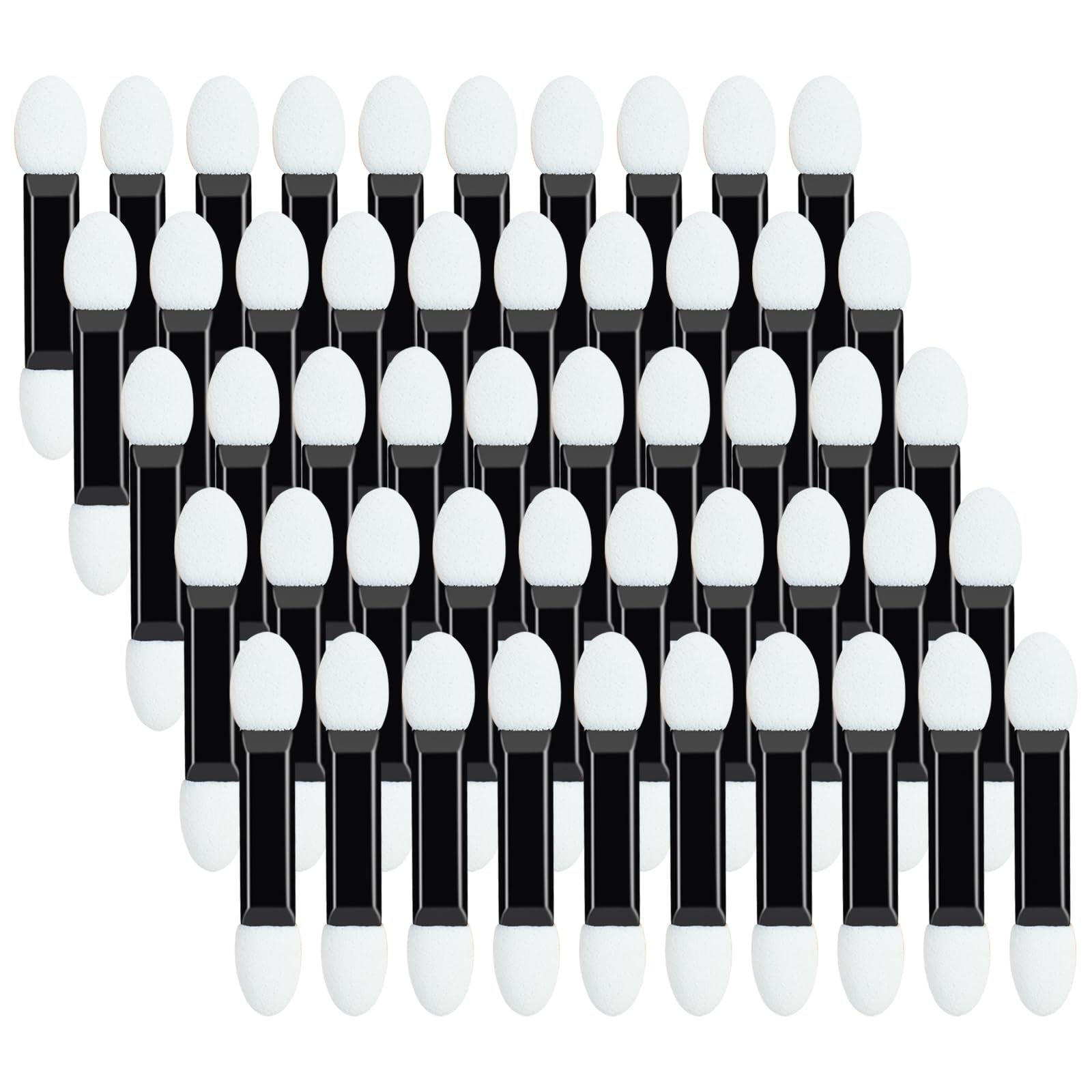 PhantomSky 50PCS Disposable Cosmetic Makeup Applicator Eyeshadow Dual Sided Brush Double-end Latex Sponge Brushes Set #2