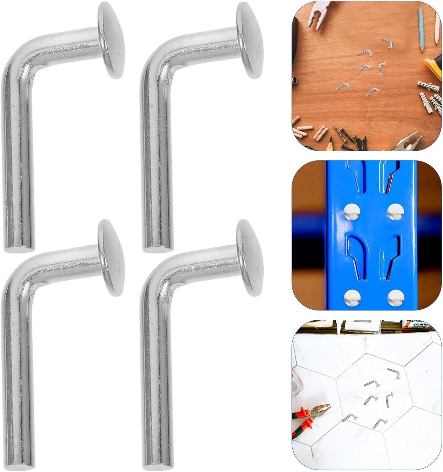 100pcs Pallet Rack Drop Pin M5x30mm Heavy Duty Safety J Bolt Shelving Projects Universal Beam Locker Accessory Warehouse Home Storage Systems