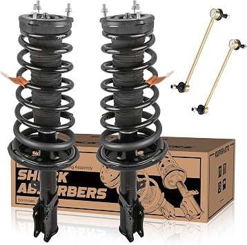KUIPERAUTO 4Pcs Rear Struts Assembly Sway Bars Links Kit Compatible for 2002-2003 Toyota Camry Lexus ES300 171492 171493 K90345