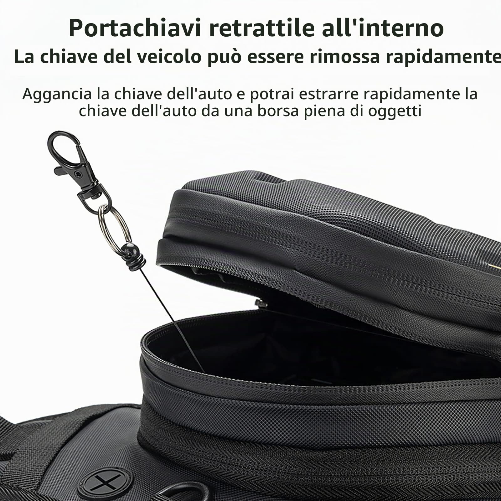 ROCKBROS Borsa da Serbatoio per Moto, Marsupio Cosciale a Tracolla Uomo Donna, Borsa da Gamba Motociclismo, Fissaggio Magnetico, Design Espandibile, Accessori Moto