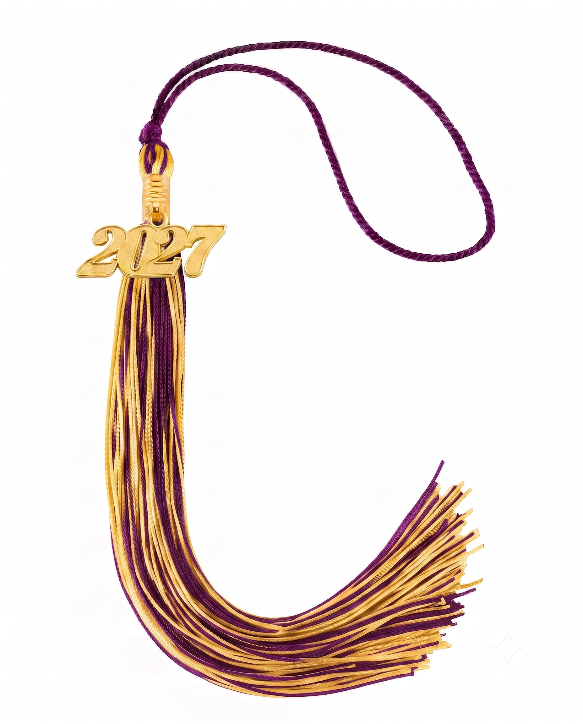 Graduation Tassel 2027 for Grad Cap,Maroon and Gold Tassel with Gold Charm