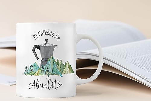 Miniatura 4 de QASHWEY Abuelito - Taza de café para abuelo, regalo de Abuelito, regalo para abuelo, taza de café y té, regalos para AbuelitoSpanish GrandpaPapa, El