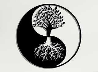 DEKADRON Metal Wall Art, Tree of Life Wall Art, Metal Yin Yang Decor, Metal Wall DÃ©cor, Interior Decoration, Wall Hangings (18