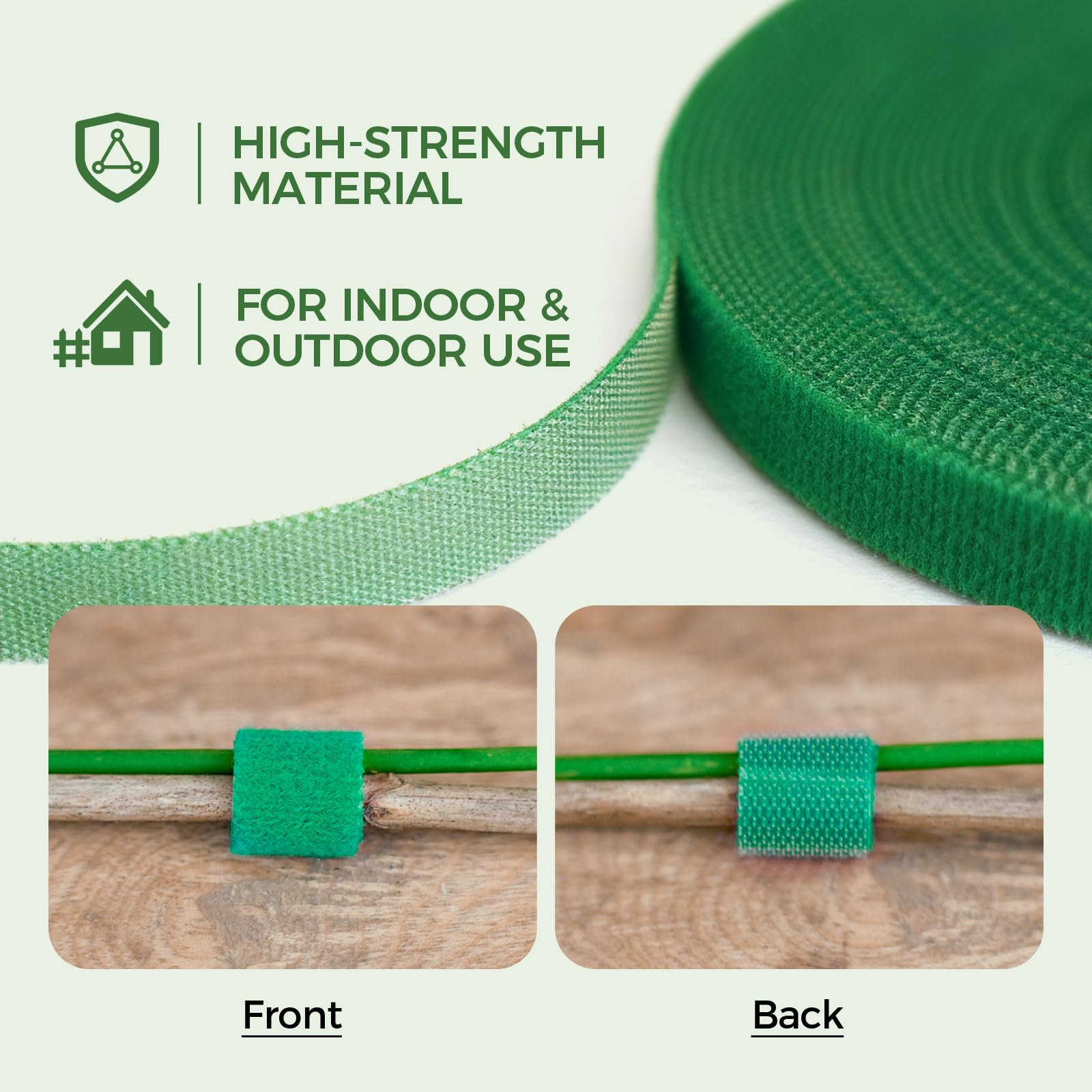 Bamworld Legacci da Giardino per Piante Rampicanti 1,2 cm x 15 m Ritorti Regolabili Riutilizzabili