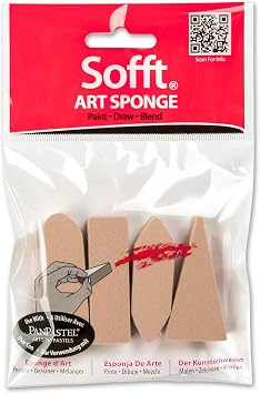 Sofft Artist Tools by GOLDEN, Mixed Sponge Bars, Pack of 4, Professional Artist Pastels