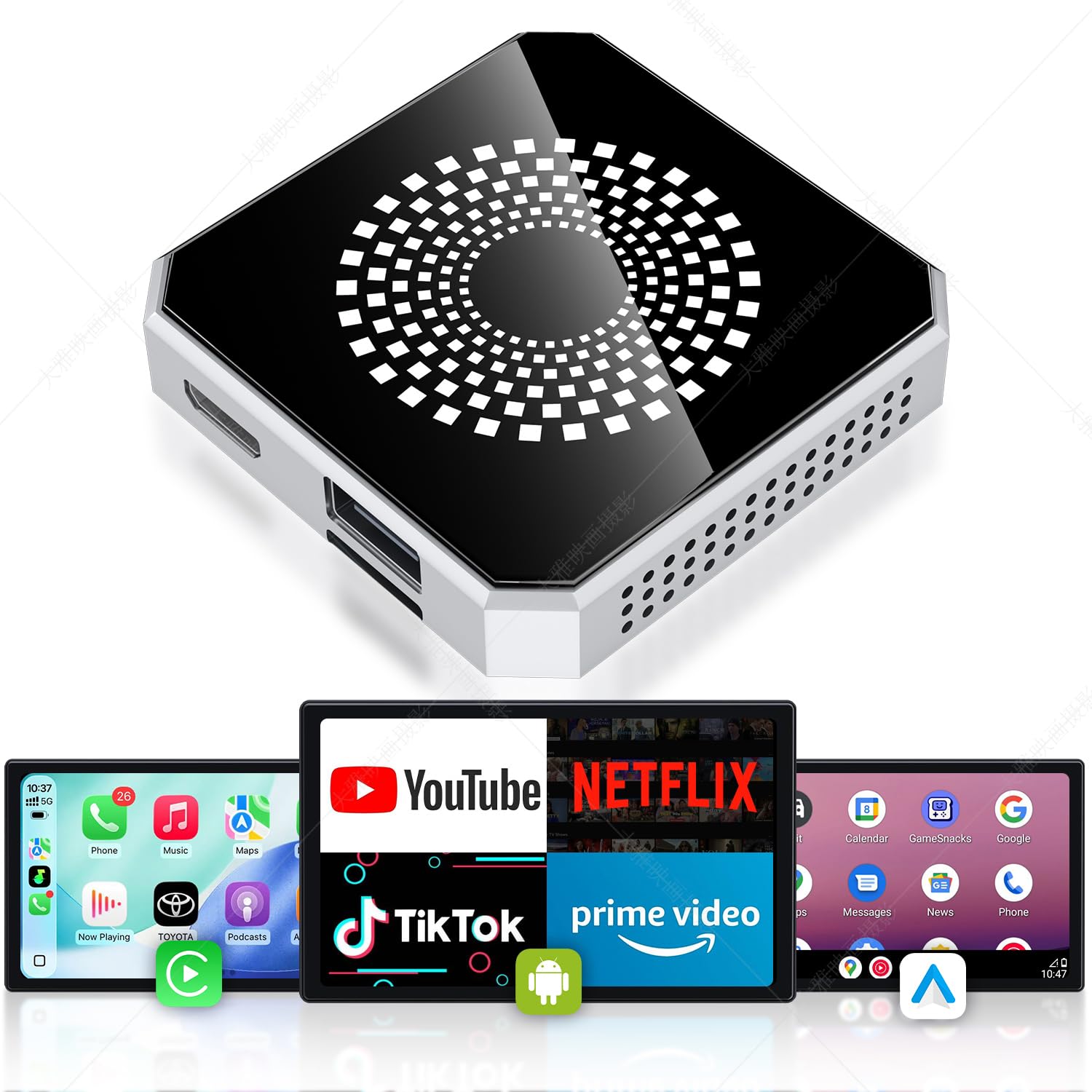 Photo 1 of Magic Box 3.0 Ultra (2026 Upgrade) – 4G+32G Car Streaming Box Support Netflix/YouTube/TikTok/Prime Video/4K HDMI Output/Dual Wi-Fi/USB Drive, with Wireless CarPlay & Android Auto Adapter