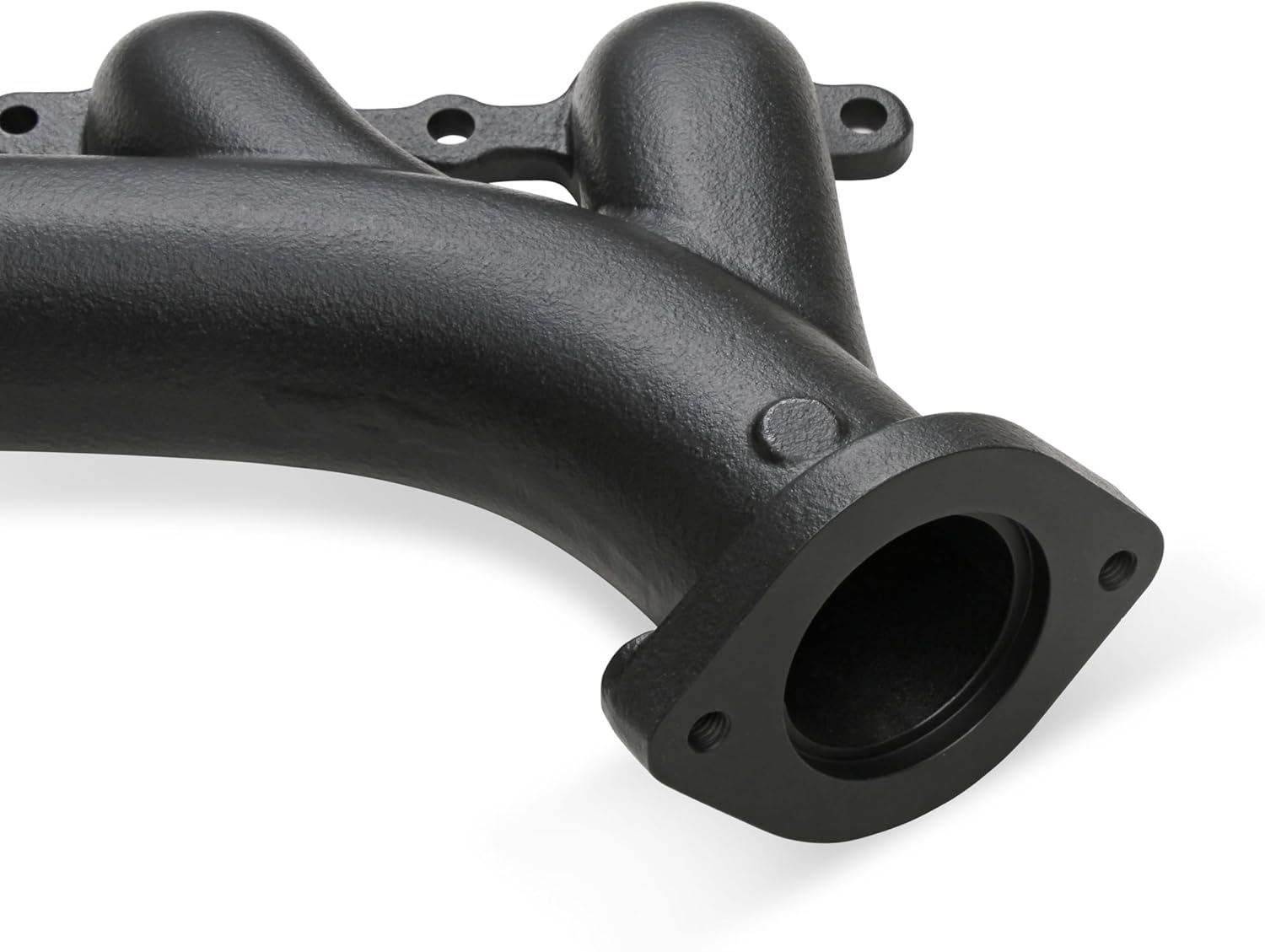 SS10003 LS Engine Swap Cast-Iron Exhaust Manifolds – Black Ceramic Coated Pair for GM LS 4.8L/5.3L/5.7L/6.0L/6.2L/7.0L Engines