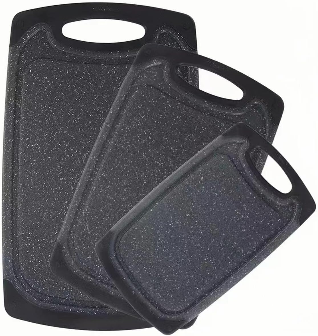 Cutting Boards(Set of 3),Small to Extra Large Cutting Boards for Kitchen, Meat, Vegetables, Dishwasher Safe, Non-Slip,Carrying Handle & No BPA Rubber Chopping Board Set