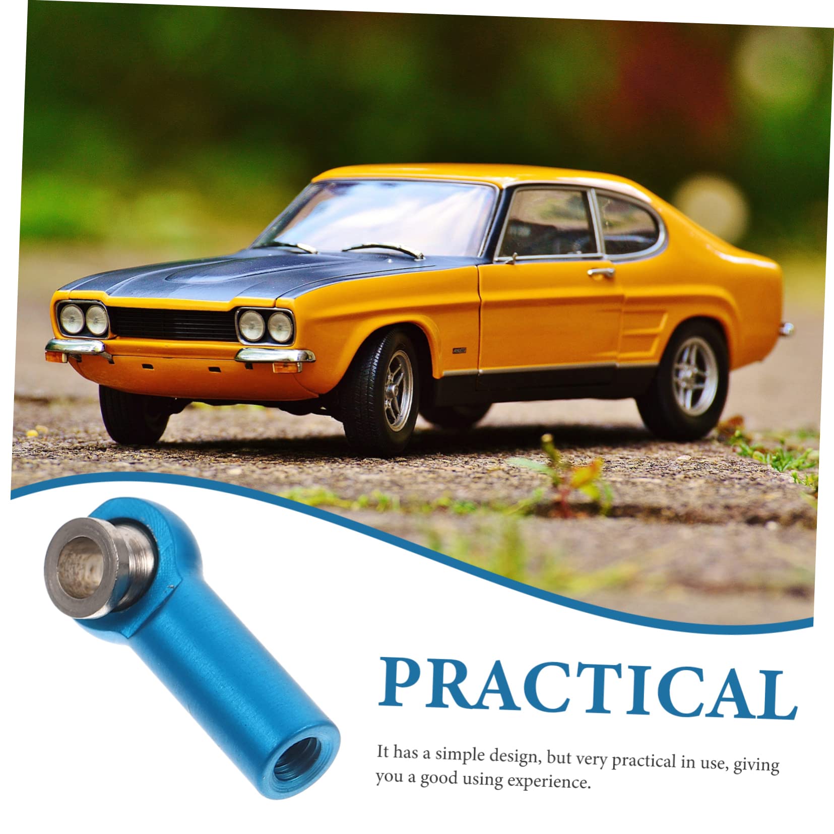 TOBBOMEY Aluminum Alloy Ball Joint Connecting Rod Ball Head Link Track Rod 10pcs Set for 1/8-1/18 Rc Vehicles Off-Road Toys