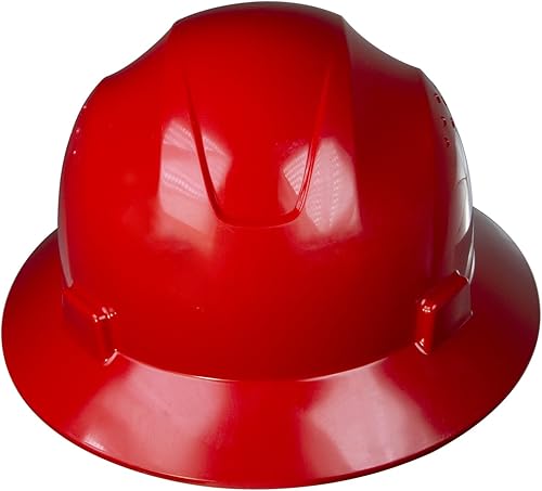 Vista 10 de JORESTECH Casco de seguridad de ala completa rosa HDPE con suspensión de trinquete ajustable de 4 puntos para trabajo, hogar y protección general