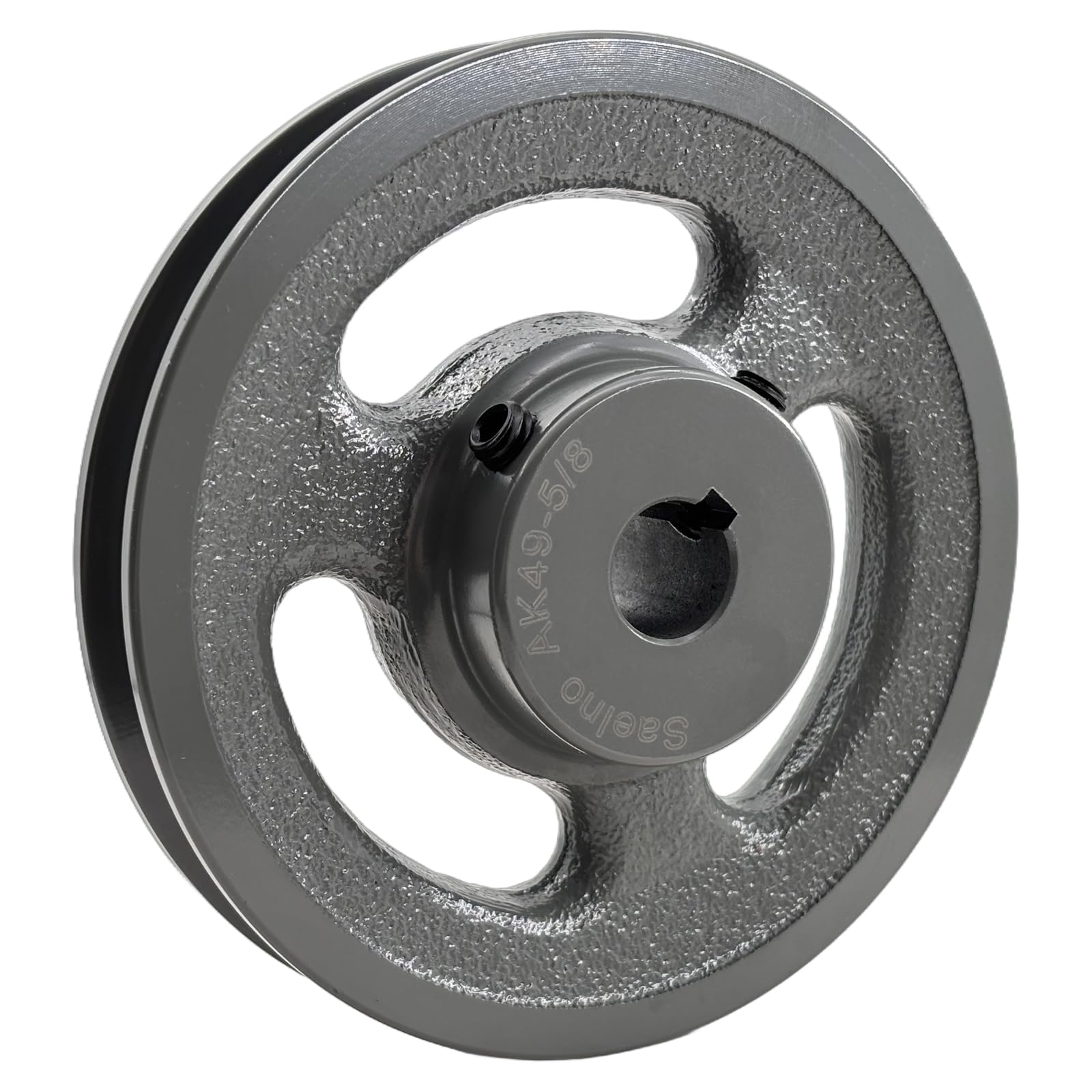 Saelno AK41-7/8 Single Groove Fixed Bore V Belt Pulley 7/8 inch bore 3.95 inch Outside Dia V-Belt Sheave Cast Iron for A AX 3L 4L V-Belts