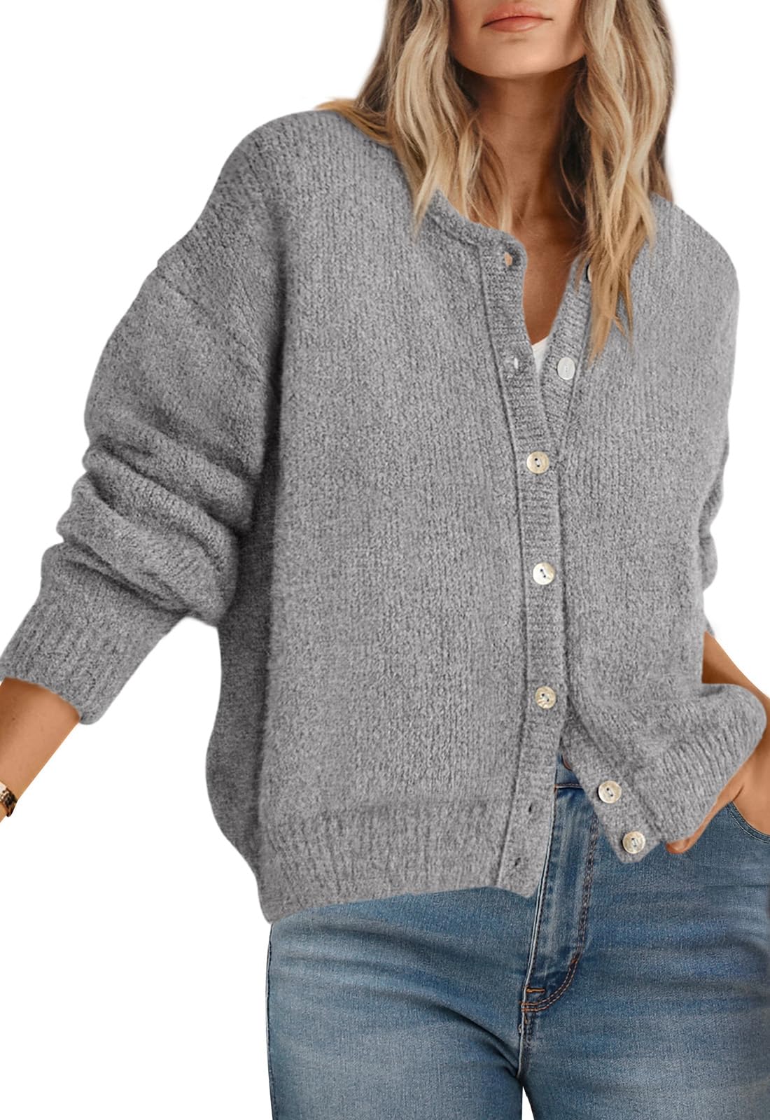 PRETTYGARDEN Ribbed Cardigan