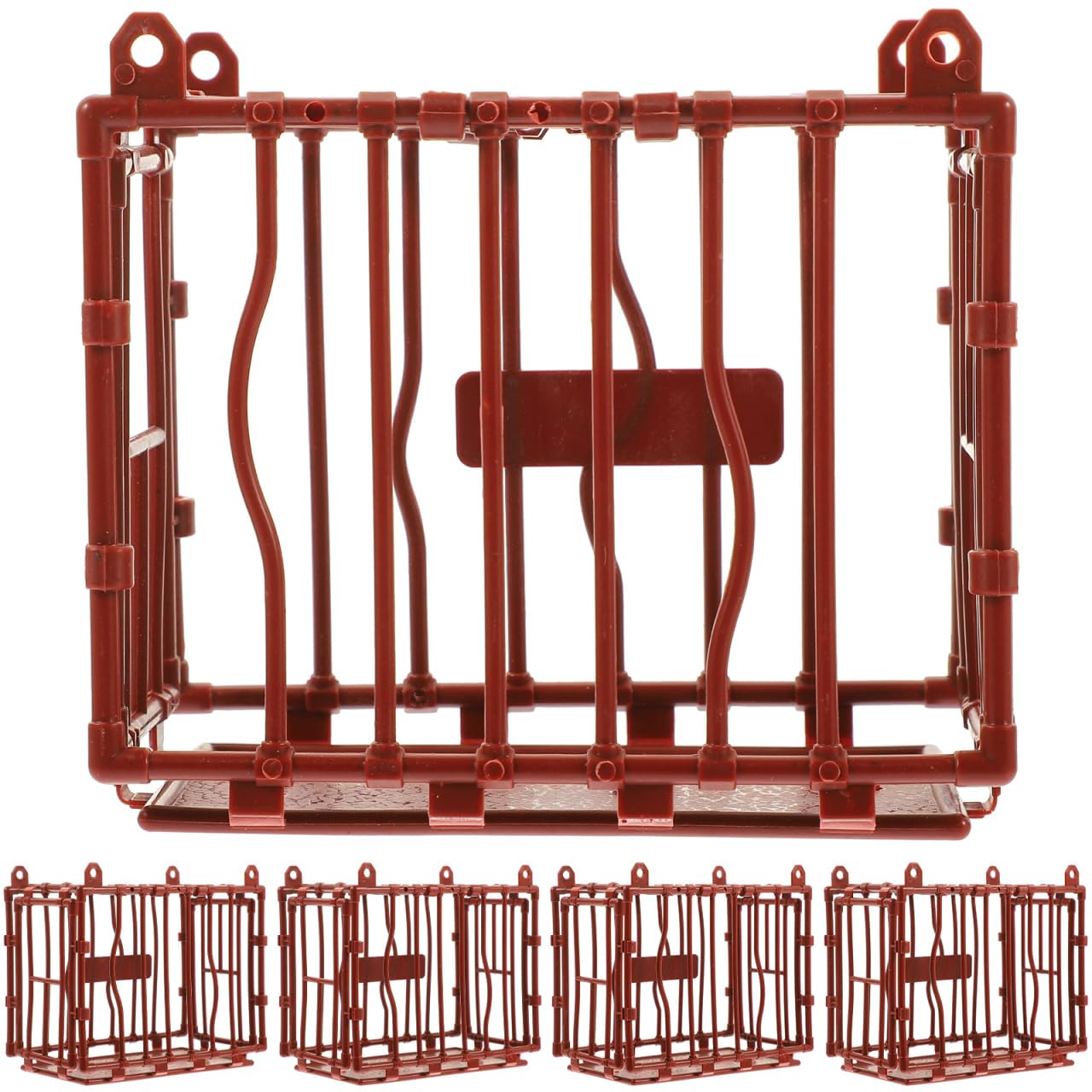Vaguelly Miniature Animal Cage Ornament 3.74 Inch Durable Plastic Cage Model for Dollhouse Accessories Micro Farm Table Scene Layout Prop