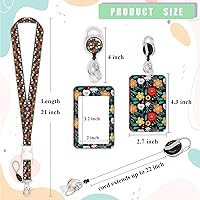 Vista 5 de Soporte para tarjetas de identificación con cordón, soporte retráctil para tarjetas de identificación, correa desmontable para el cuello con carrete