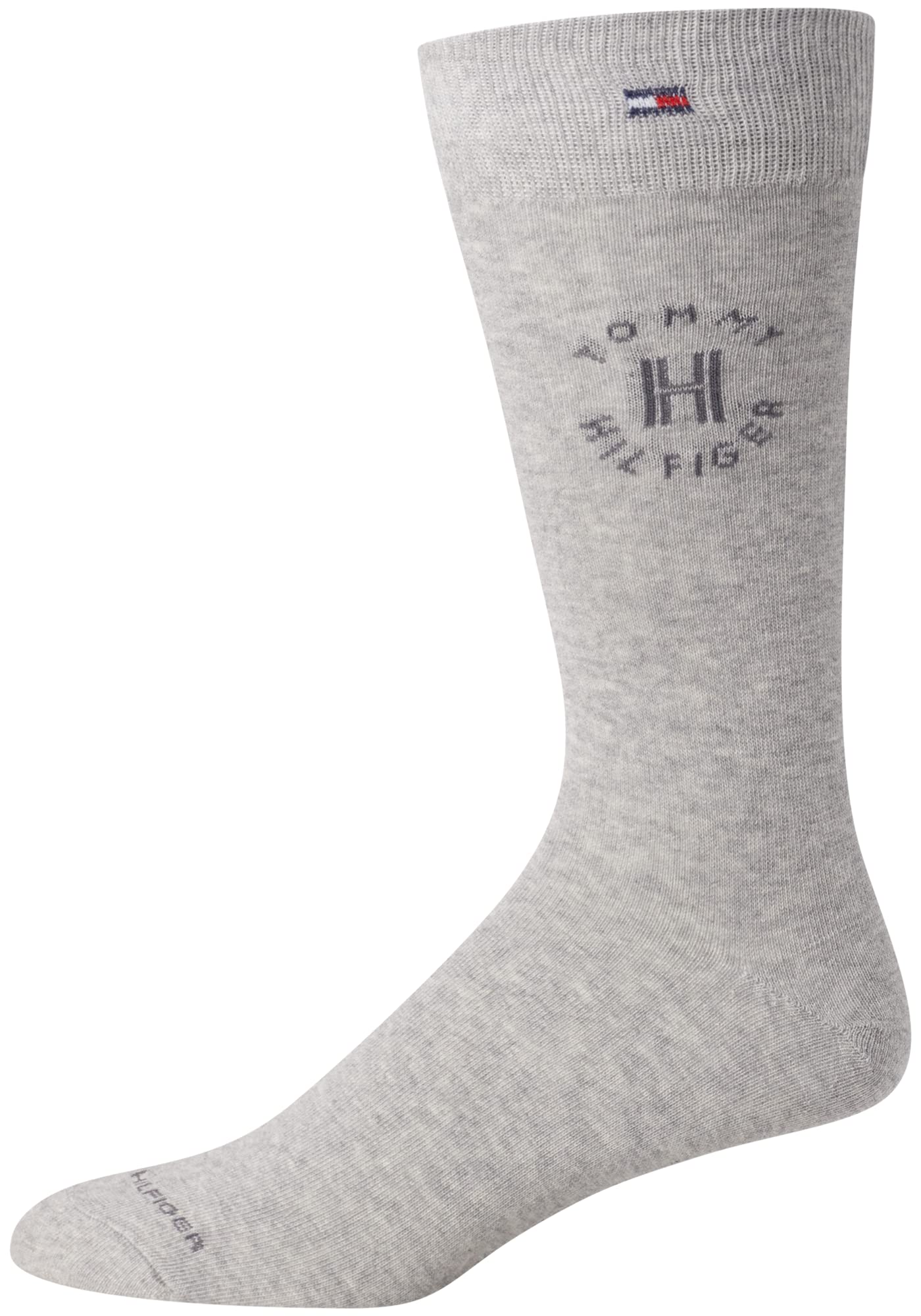 Tommy Hilfiger Calcetines casuales de mezcla de algodón suave para hombre, paquete de 10