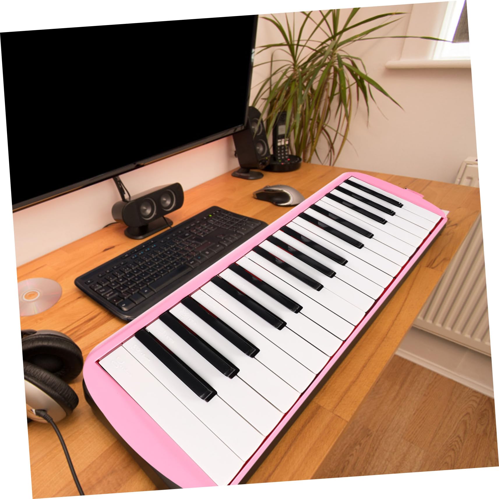 Melodica Rosa 32 Tasti per Principianti e Adulti Bocchini | Abs Plastico e Nailon, Facile da Usare, Qualità Sonora Precisa, per Compleanno e Natale Bambini