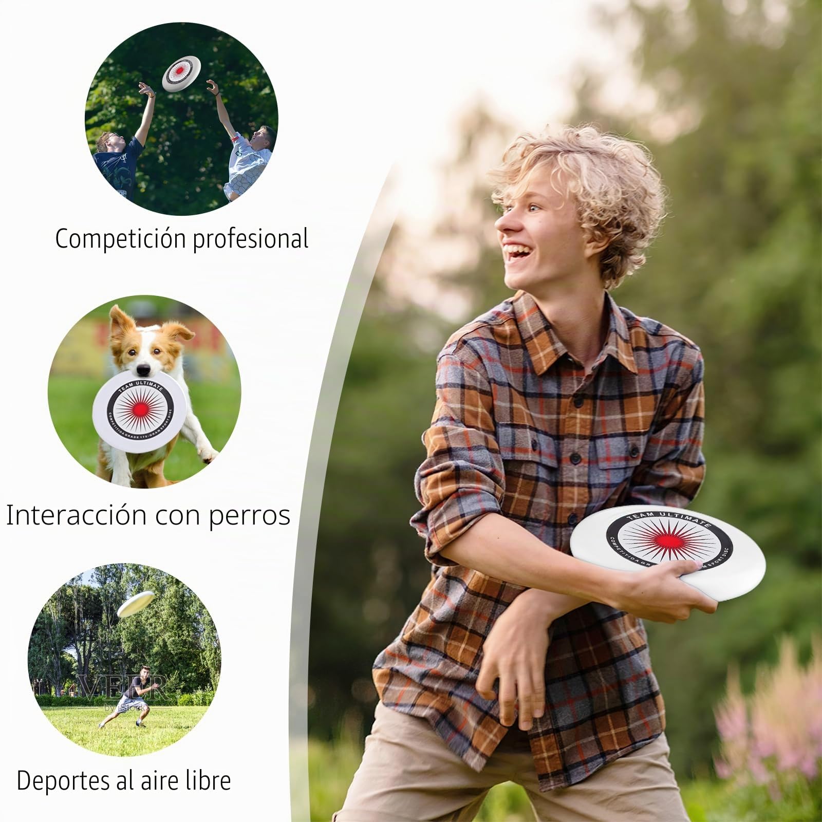 VOSSOT Frisbee competitivo, 175g Ultimate Frisbee Disc Giratorio, Disco de competición Profesional de plástico orgánico para Jugadores Ocasionales y Profesionales Deportes Divertidos al Aire Libre