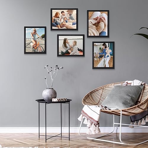 Miniatura 5 de HORLIMER Juego de 15 portarretratos de 8 x 10 pulgadas, marcos negros para fotos de 8 x 10 pulgadas para pared o mesa