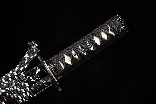 Miniatura 9 de Zhangswords Espada Tanto hecha a mano Katana corta Arcilla Templada T10 Acero Real Hamon Muy afilado Samurai Tanto Tanto-Flower