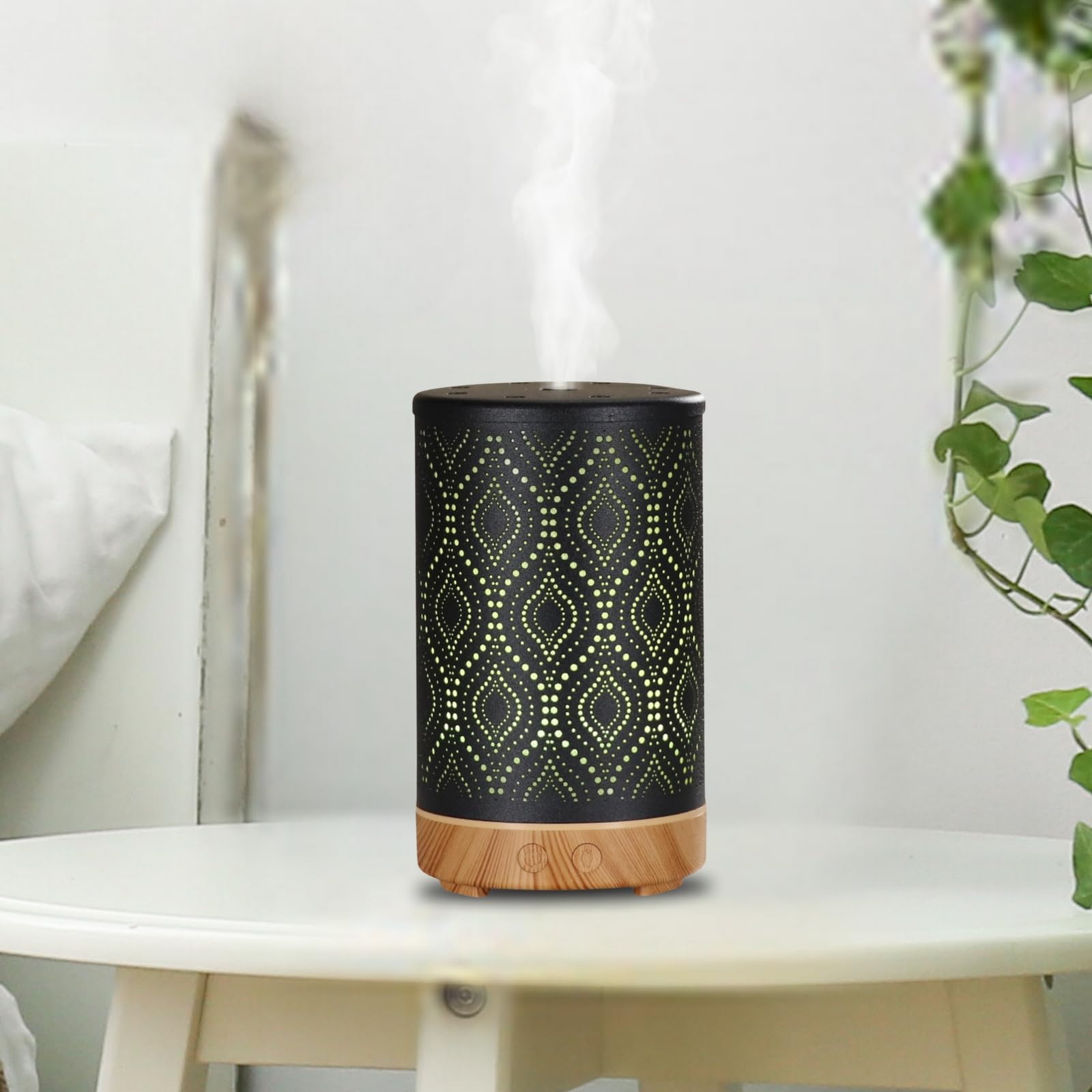 Zen'Arôme Difusor ultrasónico de aromaterapia Sevilla, difusor de Aceite Esencial en frío, difusor eléctrico con Control Remoto, iluminación LED Personalizable, Carcasa de Metal con diseño Original