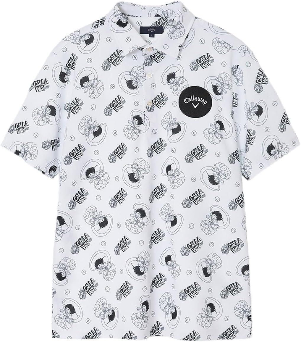 キャロウェイ（CALLAWAY） ドラゴンボール 総柄プリントシャツ C25234151-1030 （ホワイト/Ｌ/Men'